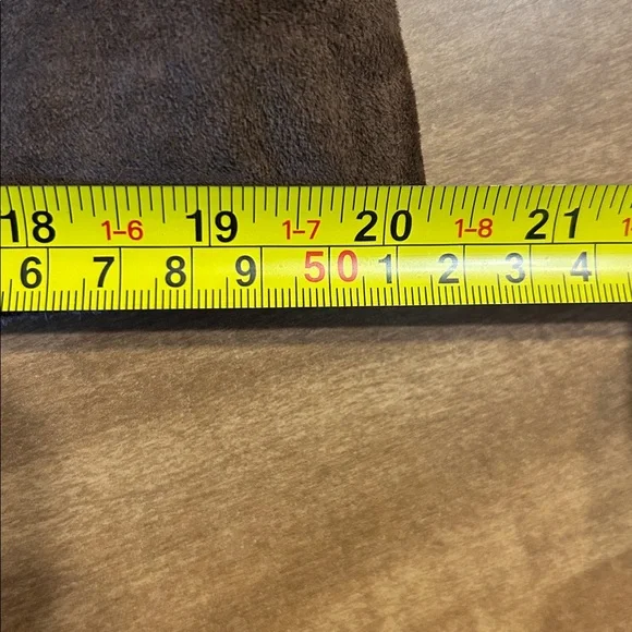 Suede Leather Chocolate Brown Blouson Full Zip Pockets Lined Jacket MP - Picture 12 of 16